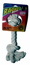 2 Knot 100% White Cotton Rope Toy #12309